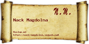 Nack Magdolna névjegykártya